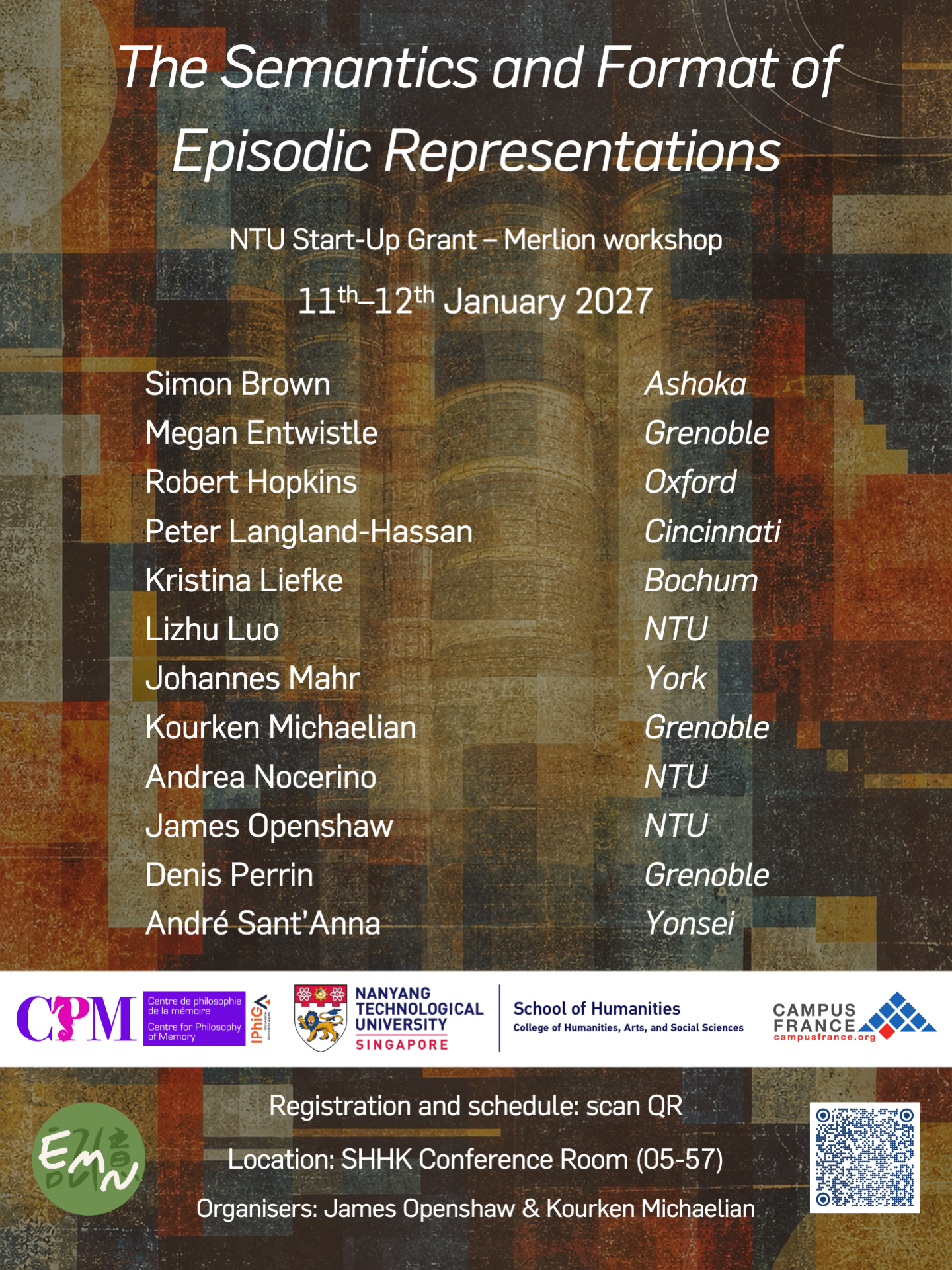 Poster for the Semantics and Format of Episodic Representations workshop